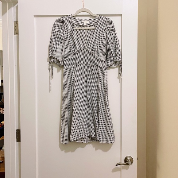 Polka Dot Bow Tie Mini Dress - Picture 4 of 4